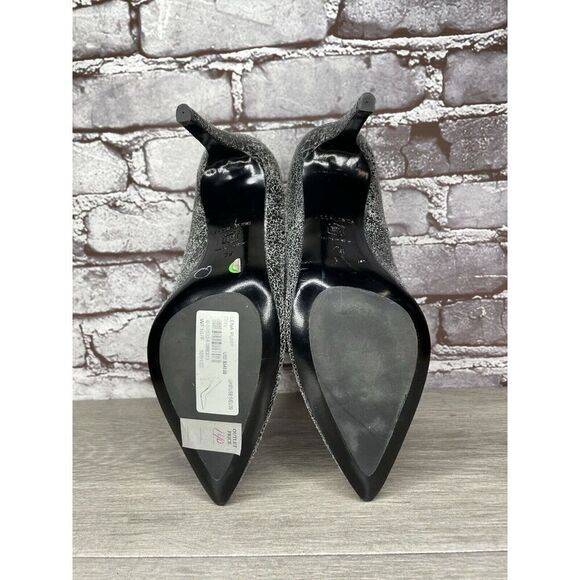 AllSaints Grey Leather Lena Pumps Stiletto Pointed Heels Women’s Sz 39EU/8.5M US - Picture 8 of 16